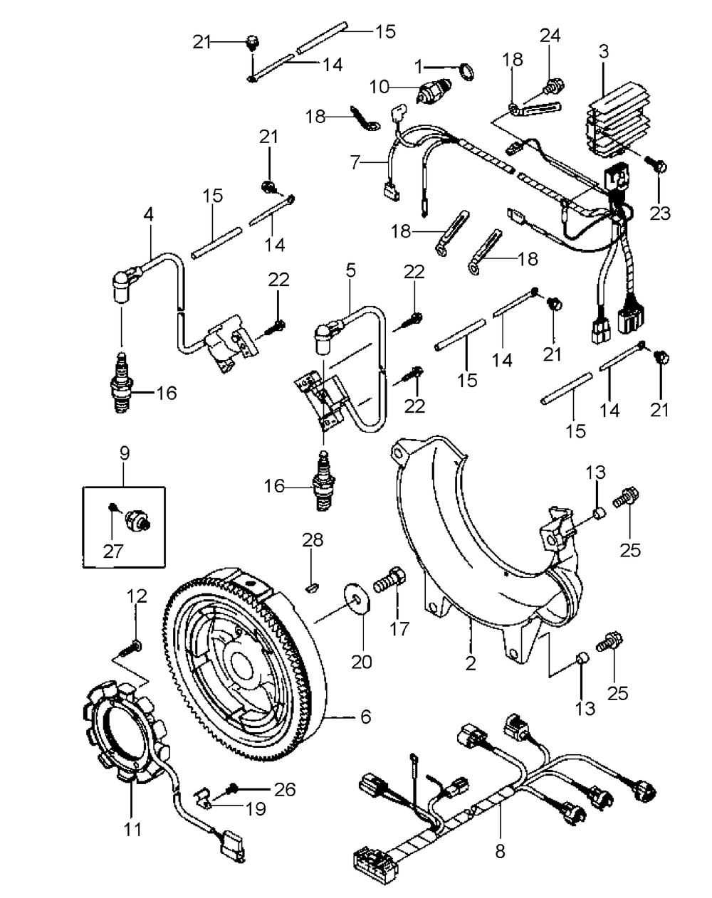 Fd791d-As05 Electric Equipment Diagram and Parts List for M60-KW LC-53AJ8CTX750-29HP-DFI-LC Cub Cadet Lawn Tractor